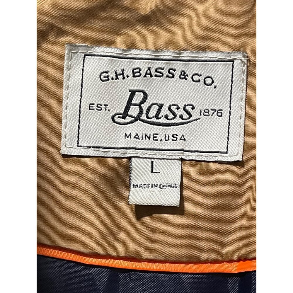 G.H. Bass & Co. Women’s Quilted Jacket Size L Brown Ribbed Sleeves Zip Up - Picture 8 of 16